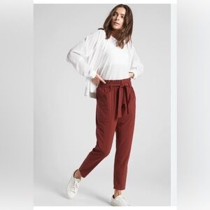 Athleta Skyline Pant Adirondack Brown Tie-Waist Trousers